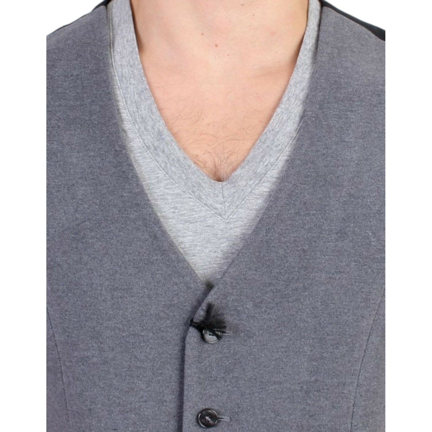 Costume National Gray cotton blend casual vest Costume National
