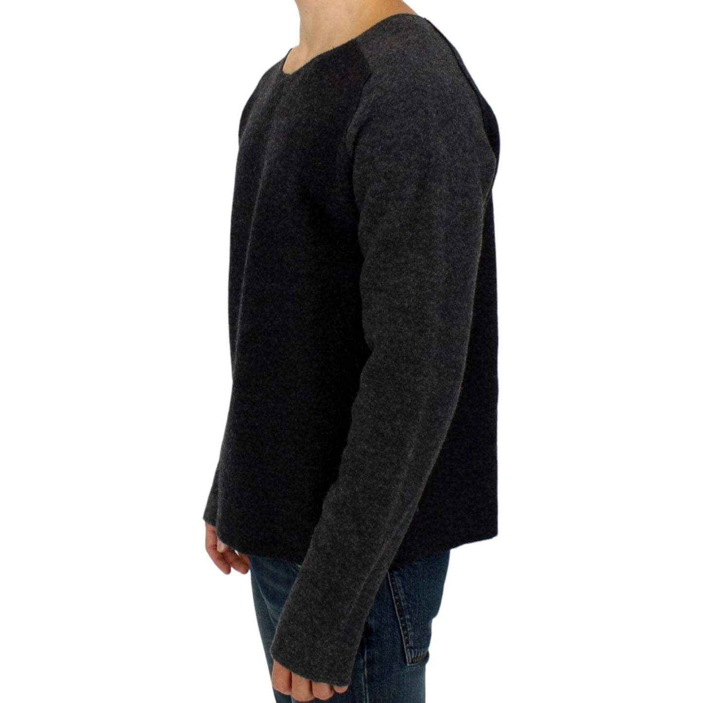 Costume National Gray wool crewneck sweater Costume National