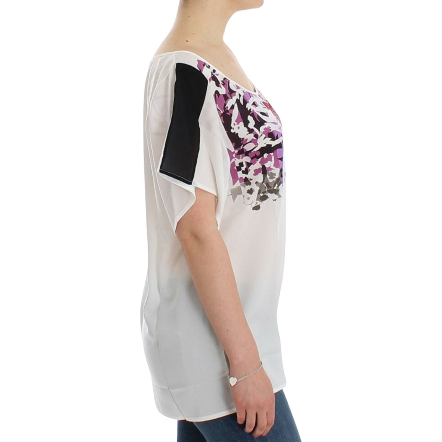 Costume National White motive print blouse