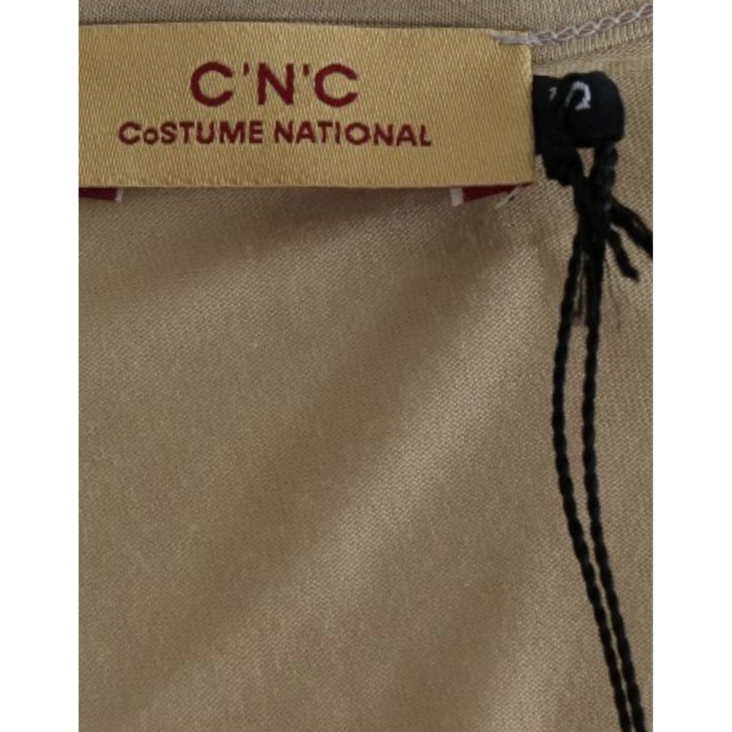 Costume National Beige motive print t-shirt