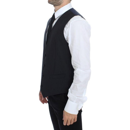 Dolce & Gabbana Gray Stretch Formal Dress Vest Gilet Dolce & Gabbana