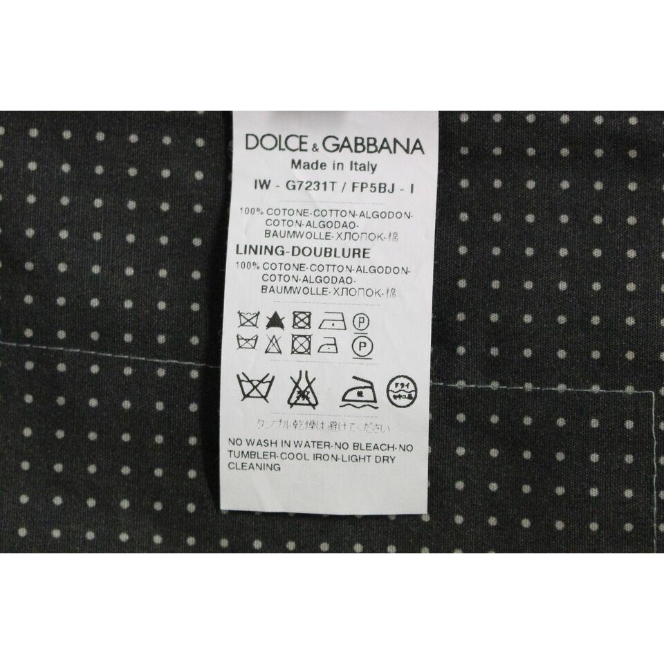 Dolce & Gabbana Gray Polka Dot Dress Vest Gilet Weste Dolce & Gabbana
