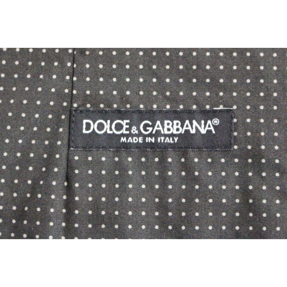 Dolce & Gabbana Gray Polka Dot Dress Vest Gilet Weste Dolce & Gabbana