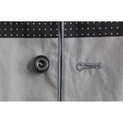 Dolce & Gabbana Gray Polka Dot Dress Vest Gilet Weste Dolce & Gabbana