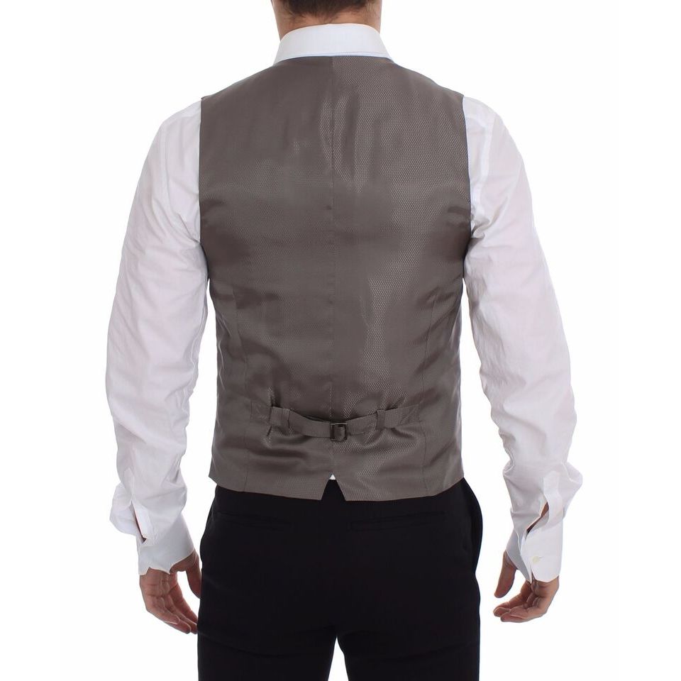 Dolce & Gabbana Beige Cotton Dress Vest Blazer Jacket