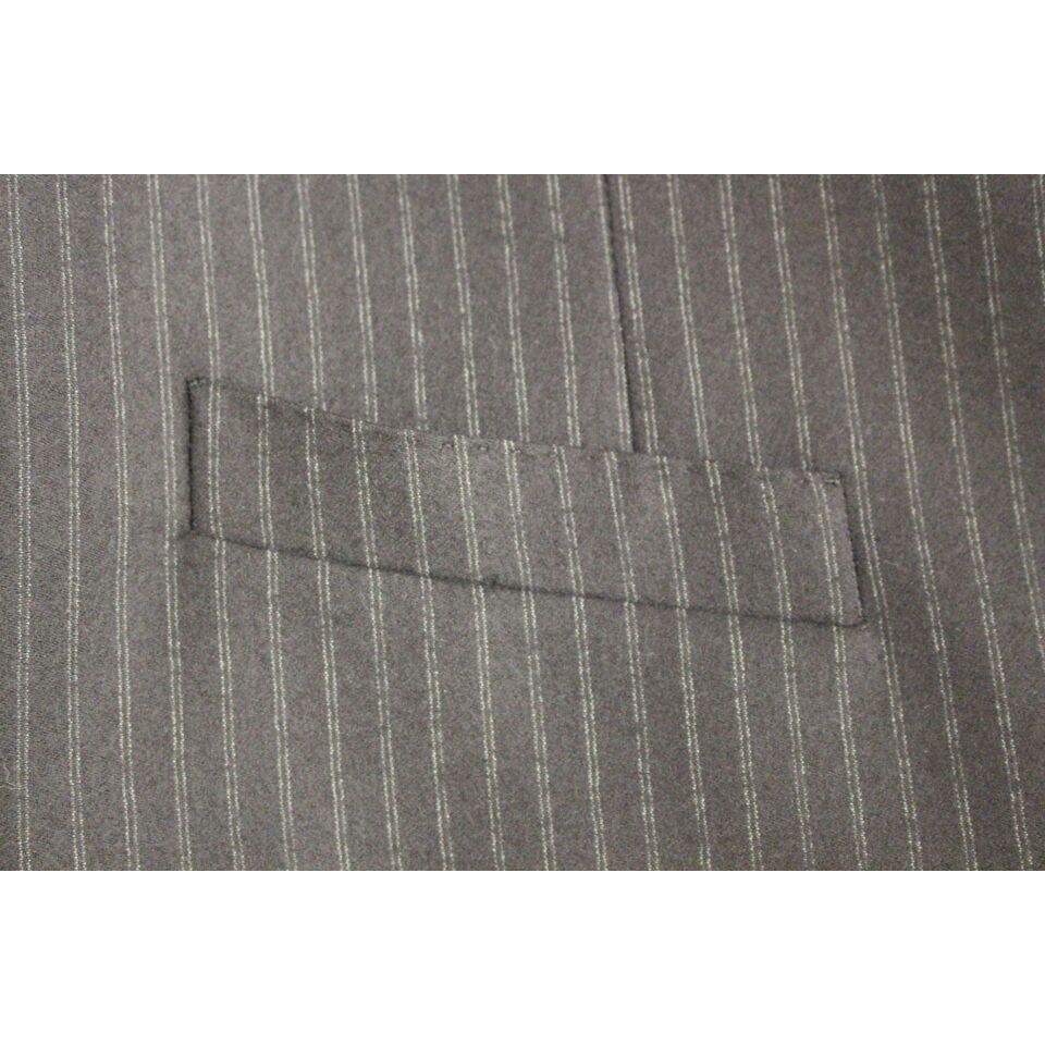 Dolce & Gabbana Black Striped Wool Single Breasted Vest Dolce & Gabbana