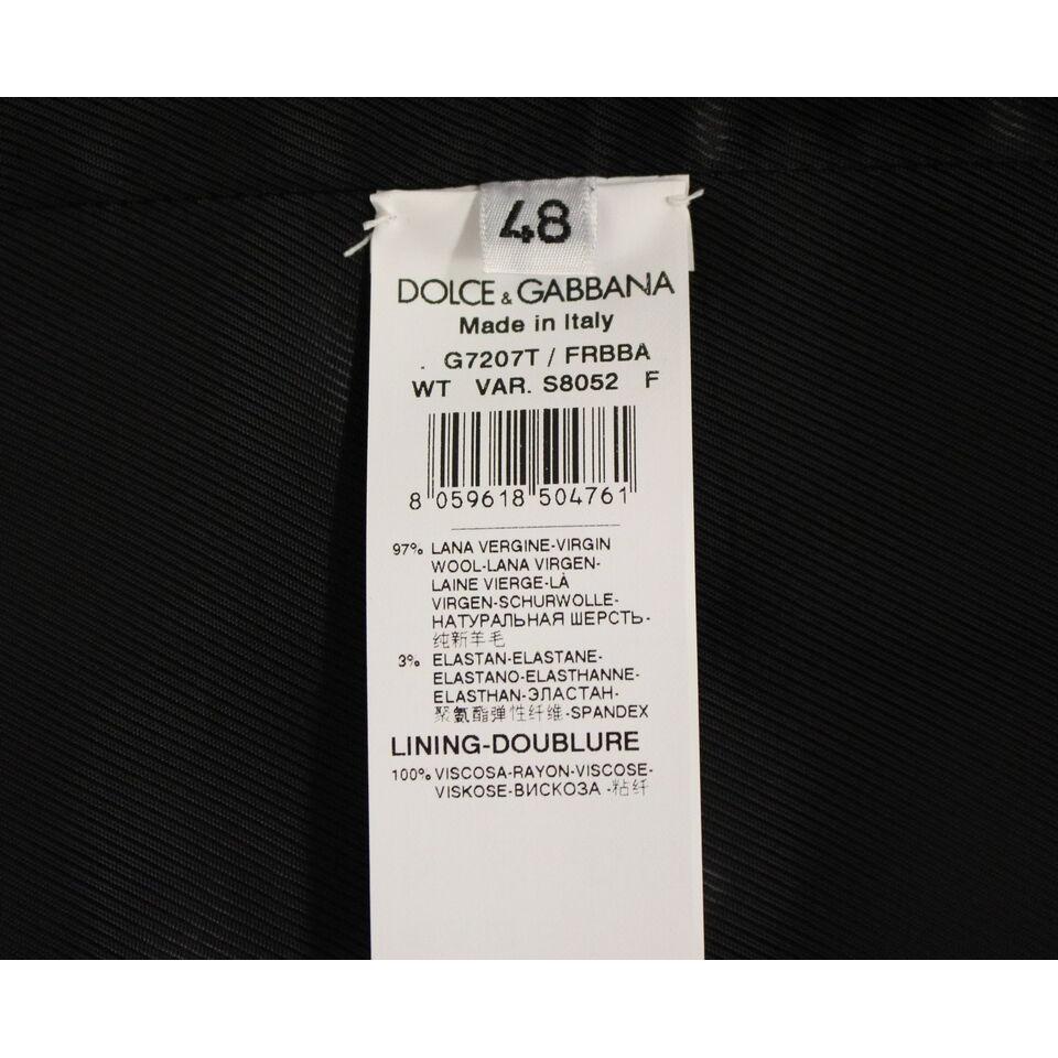 Dolce & Gabbana Gray Striped Wool Logo Vest Gilet Weste Dolce & Gabbana