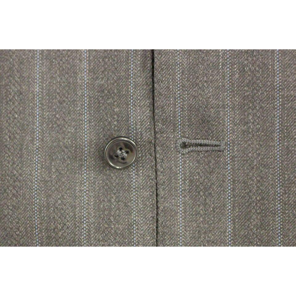 Dolce & Gabbana Gray Striped Wool Logo Vest Gilet Weste Dolce & Gabbana