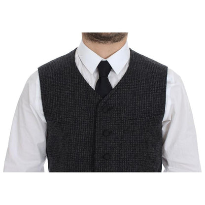 Dolce & Gabbana Gray Wool Blend Vest Gilet Weste Dolce & Gabbana