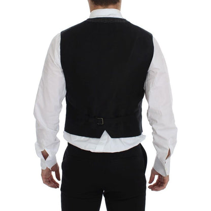Dolce & Gabbana Gray Wool Blend Vest Gilet Weste Dolce & Gabbana