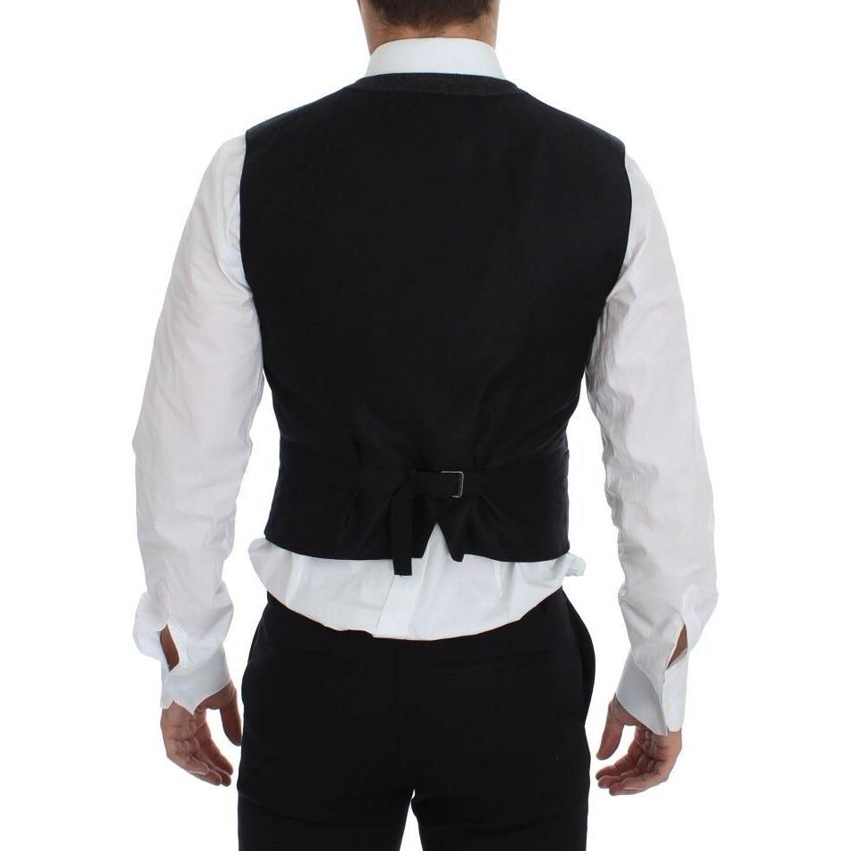 Dolce & Gabbana Gray Wool Blend Vest Gilet Weste Dolce & Gabbana