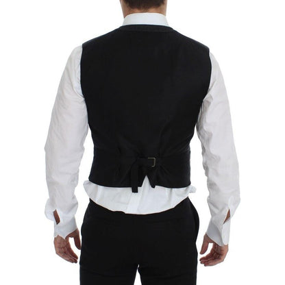 Dolce & Gabbana Gray Wool Blend Vest Gilet Weste Dolce & Gabbana