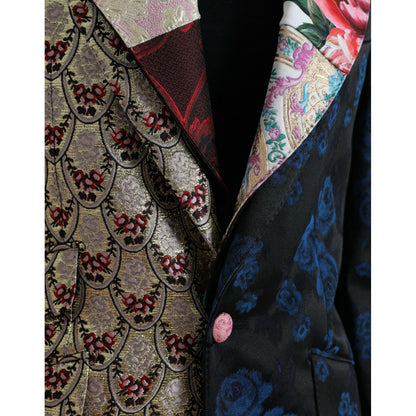 Dolce & Gabbana Multicolor Floral Patchwork Jacquard Jacket