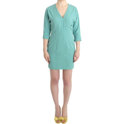 Costume National Green 3/4 sleeved sheath dress Costume National
