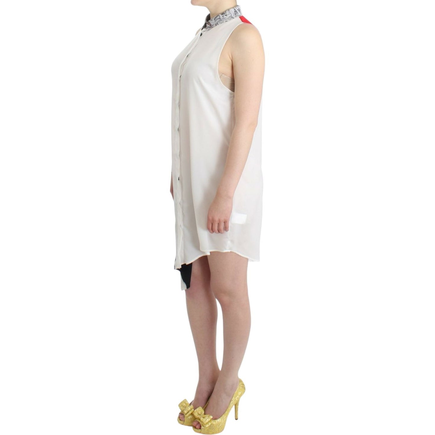 Costume National White shirt assymetric hem dress Costume National