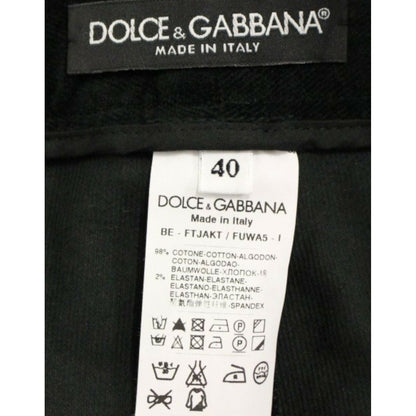 Dolce & Gabbana Black cotton shorts pants Dolce & Gabbana