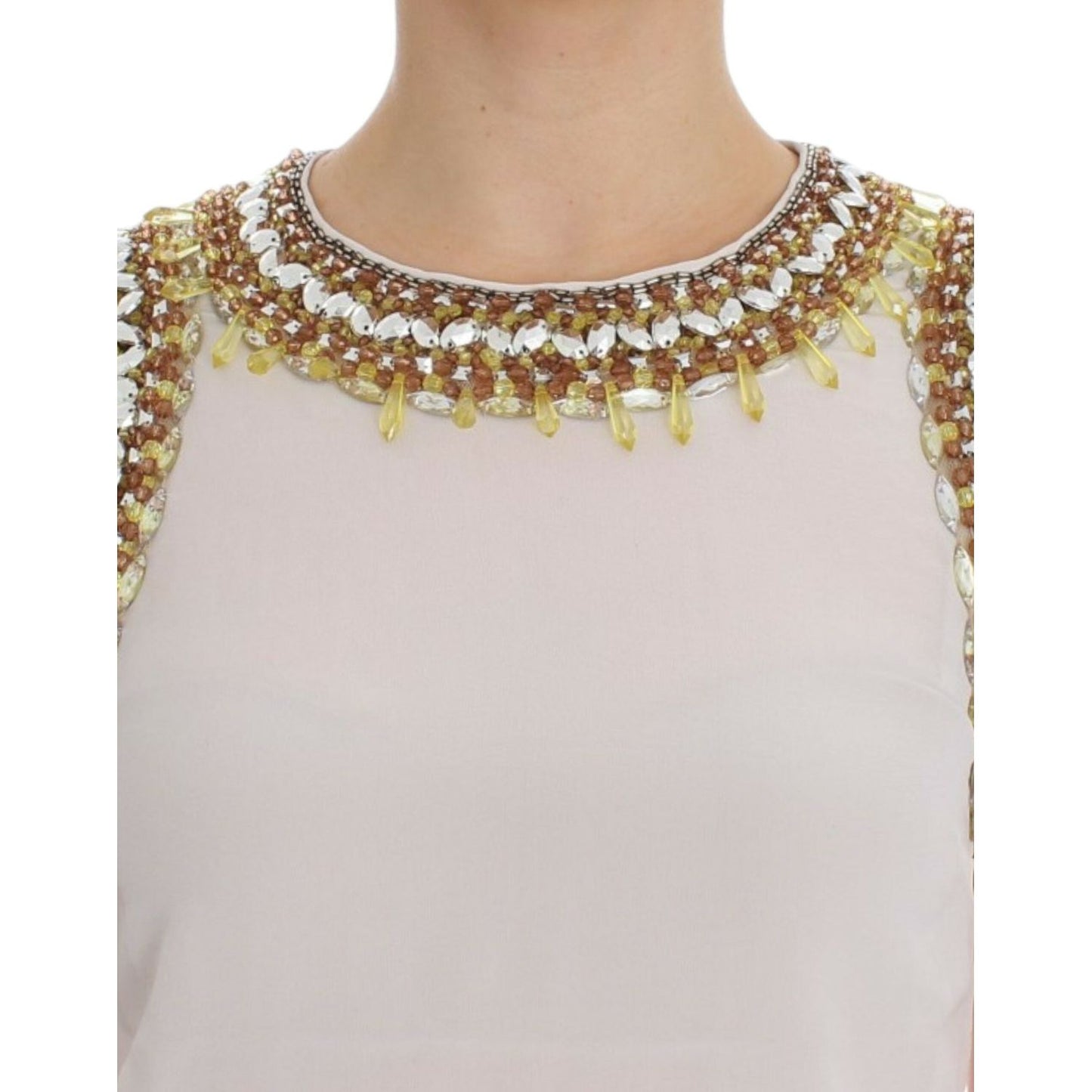 Dolce & Gabbana White crystal embellished tank top 1728,67345645728,Clothing,Dolce & Gabbana,IT40|S,Material: 100% silk,New with tags,Sleeveless - T-Shirts - Clothing,T-Shirts - Clothing,Tank Tops - T-Shirts - Clothing,Tops & T-Shirts - Women - Clothing,W