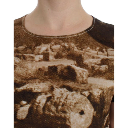 Dolce & Gabbana Brown Taormina silk blouse Dolce & Gabbana