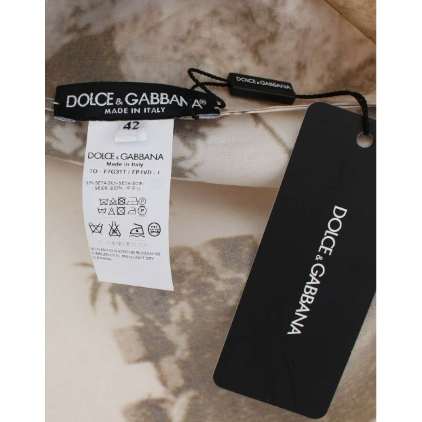 Dolce & Gabbana Brown Taormina silk blouse Dolce & Gabbana