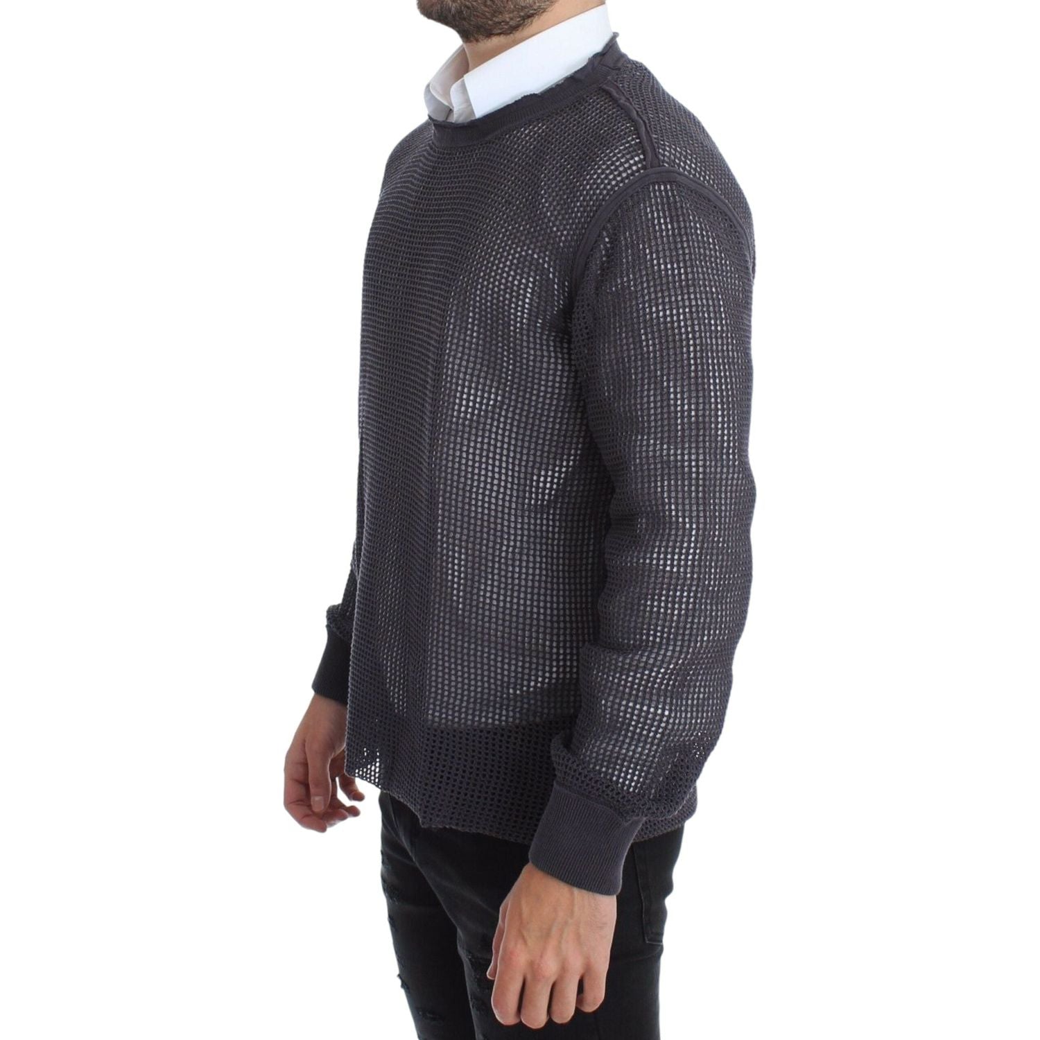 Dolce & Gabbana Purple Runway Netz Pullover Netted Sweater