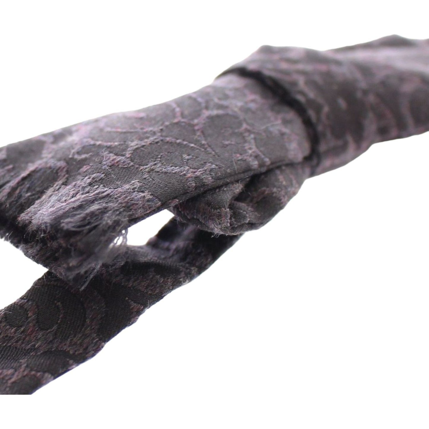 Dolce & Gabbana Gray Black Wool Bow Tie Dolce & Gabbana