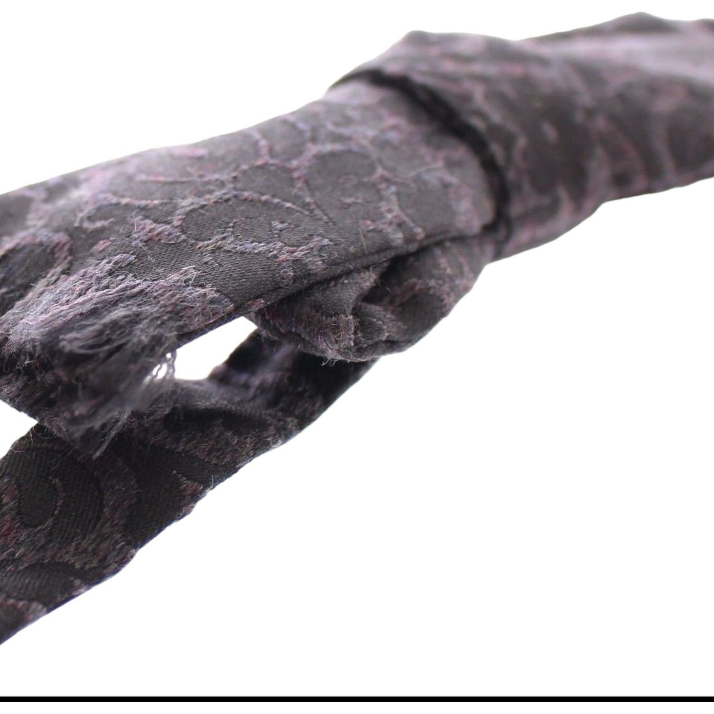 Dolce & Gabbana Gray Black Wool Silk Bow Tie Dolce & Gabbana