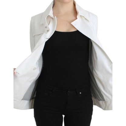 GF Ferre White Double Breasted Jacket Coat Blazer GF Ferre