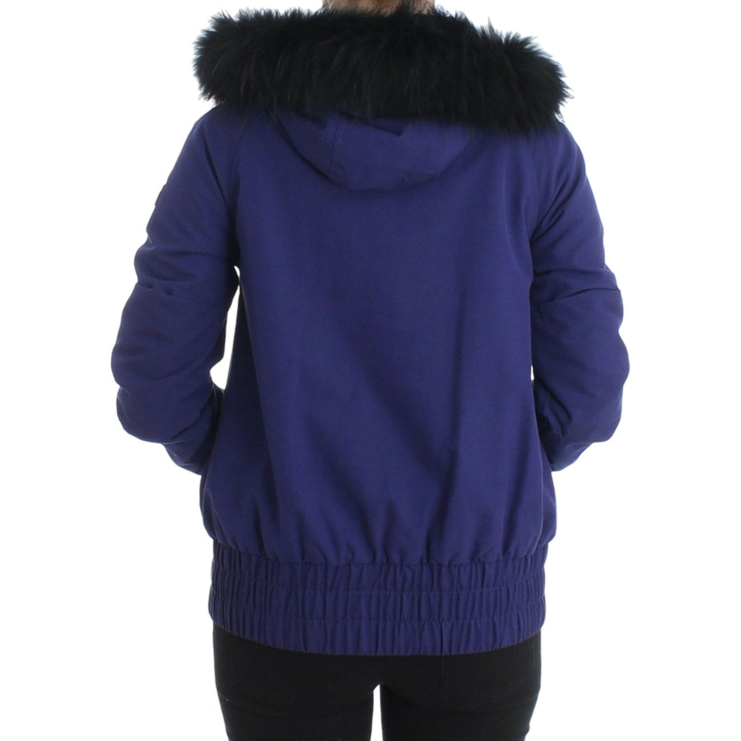 GF Ferre Blue Padded Jacket Hooded Short K-Way GF Ferre