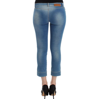 Ermanno Scervino Beachwear Blue Jeans Capri Pants Cropped