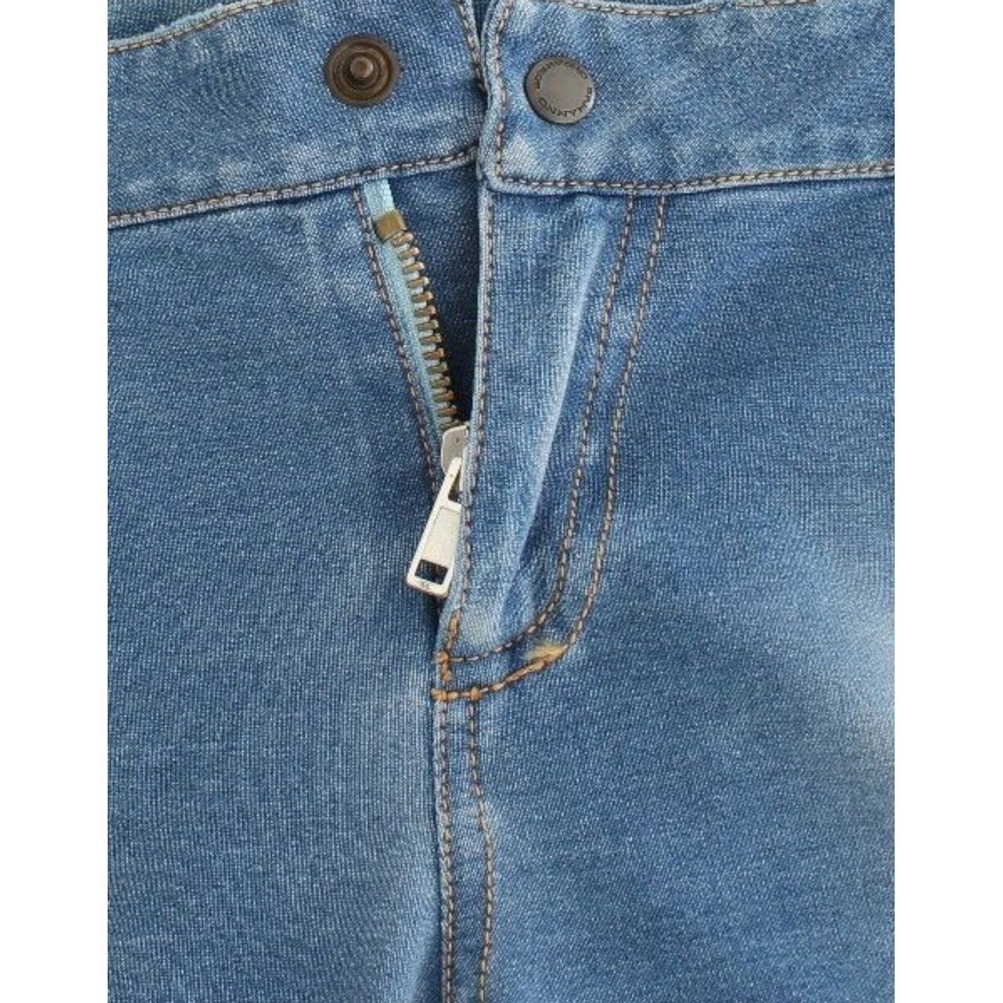 Ermanno Scervino Beachwear Blue Jeans Capri Pants Cropped
