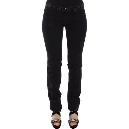 Ermanno Scervino Black Slim Jeans Denim Pants Skinny Stretch Ermanno Scervino