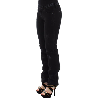 Ermanno Scervino Black Slim Jeans Denim Pants Skinny Stretch Ermanno Scervino