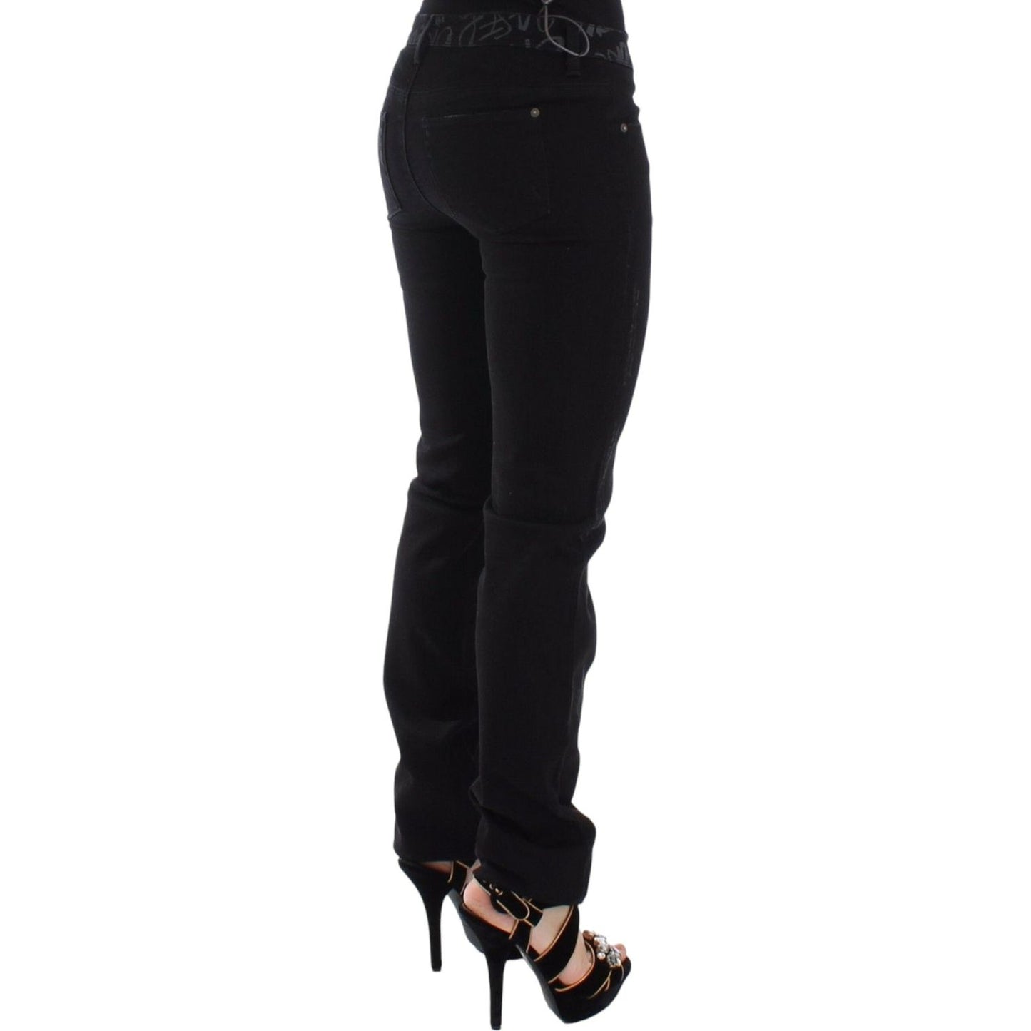 Ermanno Scervino Black Slim Jeans Denim Pants Skinny Stretch Ermanno Scervino
