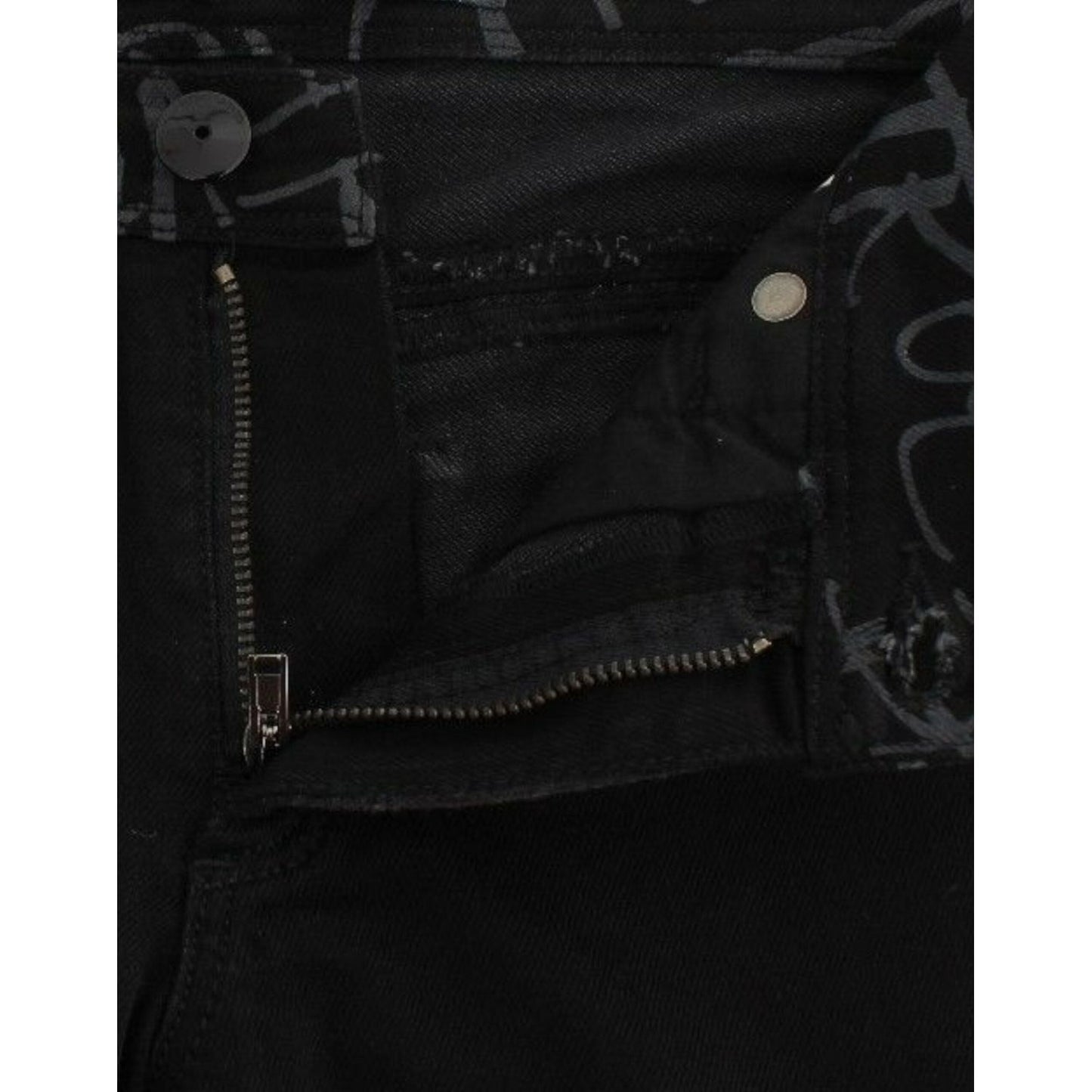 Ermanno Scervino Black Slim Jeans Denim Pants Skinny Stretch Ermanno Scervino