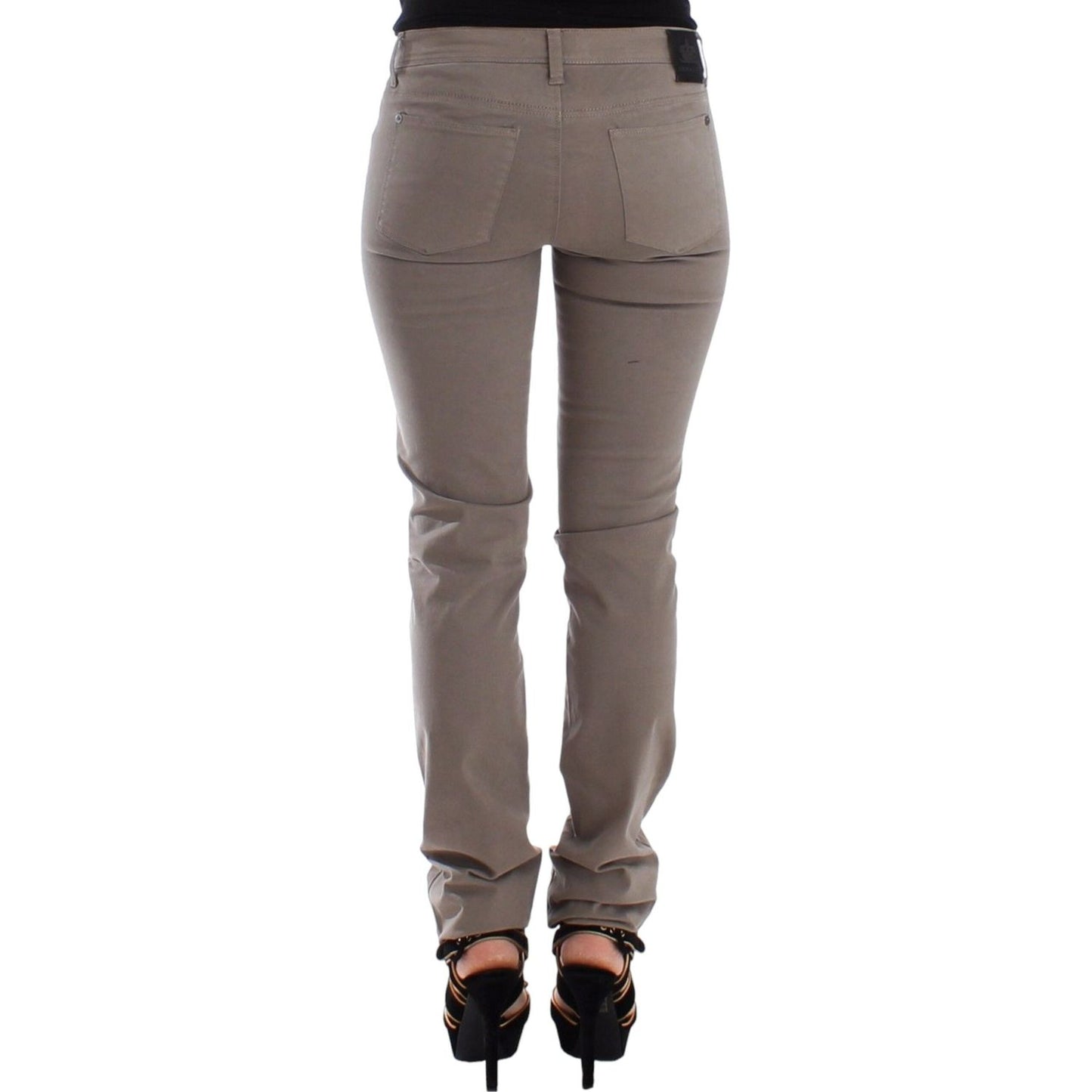 Ermanno Scervino Taupe Beige Slim Jeans Denim Pants Skinny Ermanno Scervino