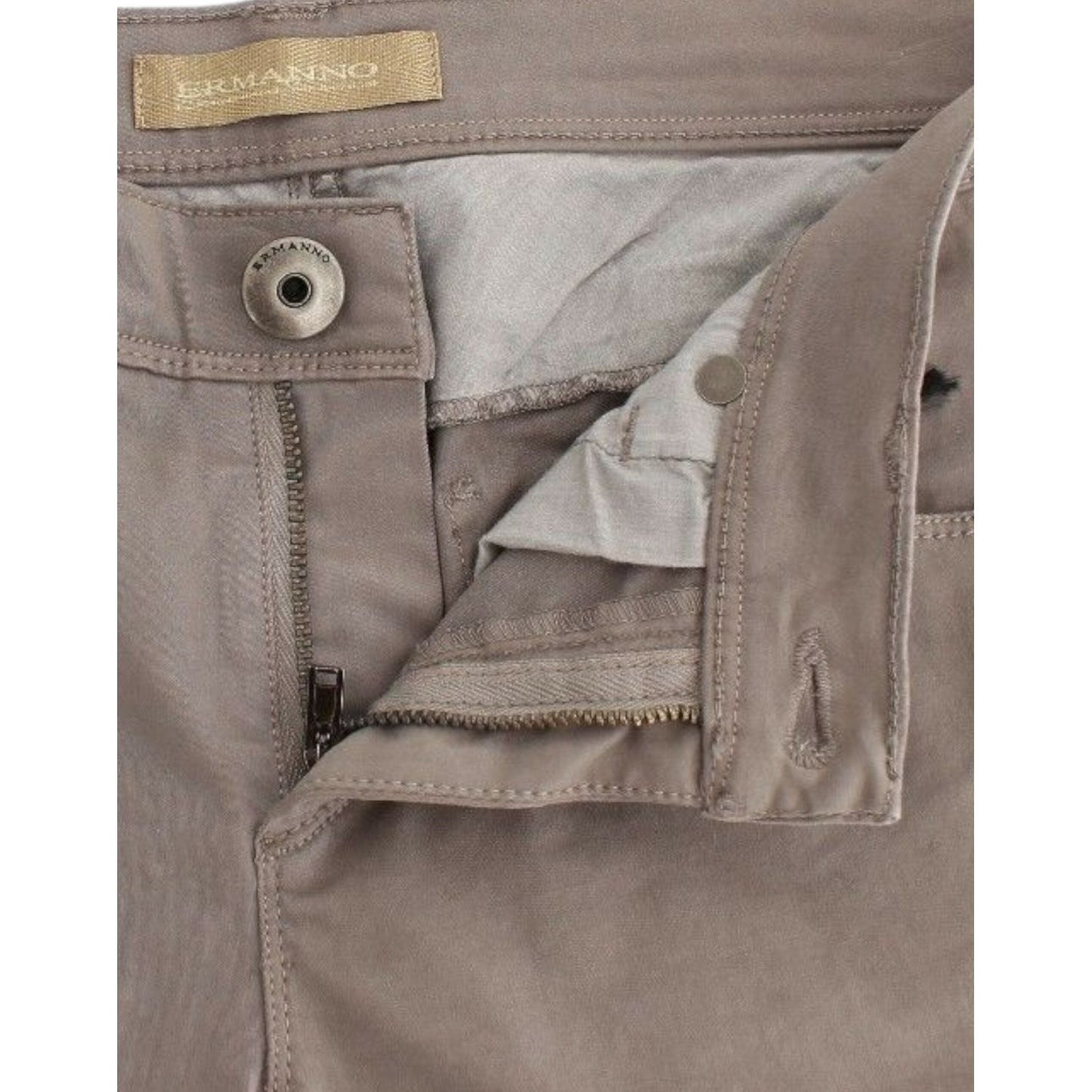 Ermanno Scervino Taupe Beige Slim Jeans Denim Pants Skinny Ermanno Scervino