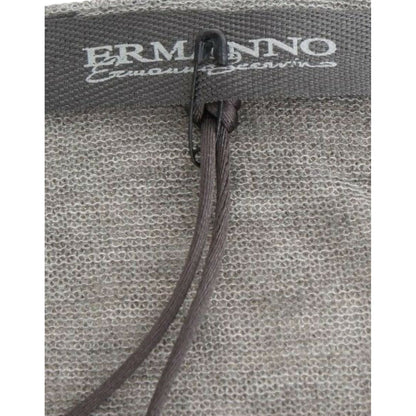 Ermanno Scervino Gray Wool Blend Stretch Long Sleeve Sweater Ermanno Scervino