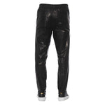 Trussardi Black Lamb Leather Men Trouser Trussardi Dark Slate Gray