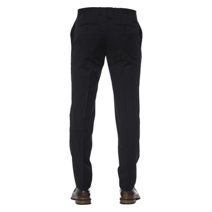 Trussardi Black Virgin Wool Men Pant