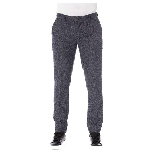 Trussardi Black Cotton Men Pant Trussardi