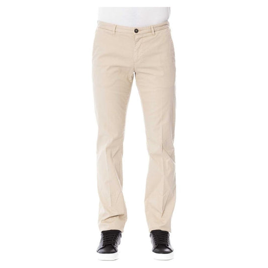 Trussardi Beige Cotton Men Pants Trussardi