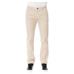 Trussardi Beige Cotton Men Trouser Trussardi Light Gray