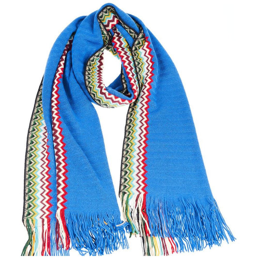Missoni Blue Wool Men Scarf 1728,67345744032,Accessories,Blue,Men,Men - Accessories,Missoni,New with tags,Scarves - Accessories,Scarves - Men - Accessories,Scarves - Scarves - Accessories