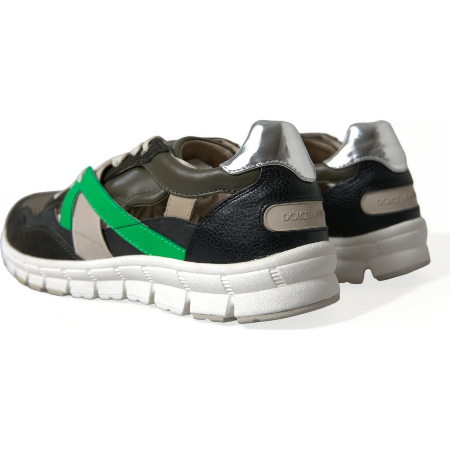Dolce & Gabbana Multicolor Leather Suede Low Top Sneakers Shoes 1728,67345645728,Dolce & Gabbana,EU41/US8,Low Tops - Sneakers - Shoes,Material: 61% Polyester 28% Calfskin Leather 8% Nylon 3% Cotton,Men,Men - Shoes,Multicolor,New with tags,Shoes,Sneakers -