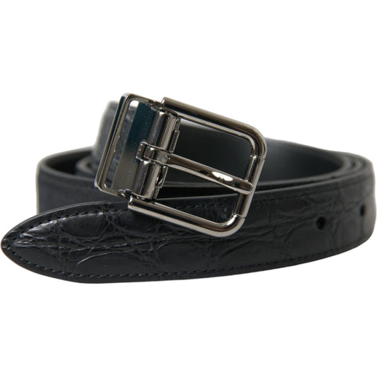 Dolce & Gabbana Black Leather Silver Metal Buckle Belt 1728,67345645728,95 cm / 38 Inches,Accessories,Belts - Accessories,Belts - Men - Accessories,Black,Dolce & Gabbana,Material: 100% Leather,Men,Men - Accessories,New with tags,Regular Belts - Belts - Ac
