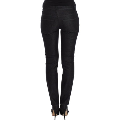 Ermanno Scervino Black Slim Jeans Denim Pants Skinny Leg Stretch Ermanno Scervino