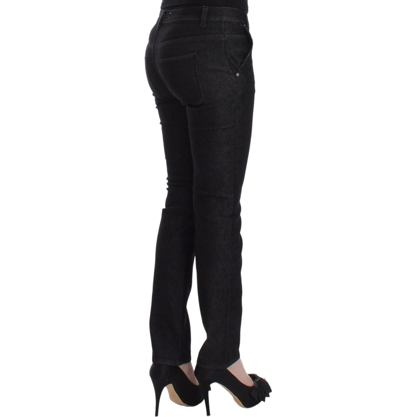 Ermanno Scervino Black Slim Jeans Denim Pants Skinny Leg Stretch Ermanno Scervino