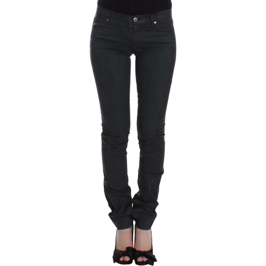 Ermanno Scervino Green Slim Jeans Denim Pants Straight Leg Stretch Ermanno Scervino