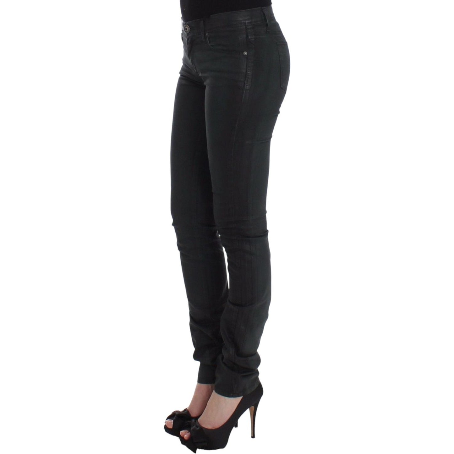 Ermanno Scervino Green Slim Jeans Denim Pants Straight Leg Stretch Ermanno Scervino