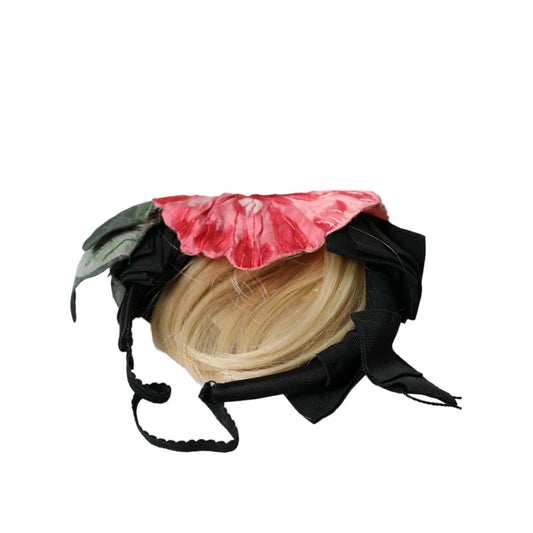 Dolce & Gabbana Black Viscose White Hair Parrucchiera Headband Diadem